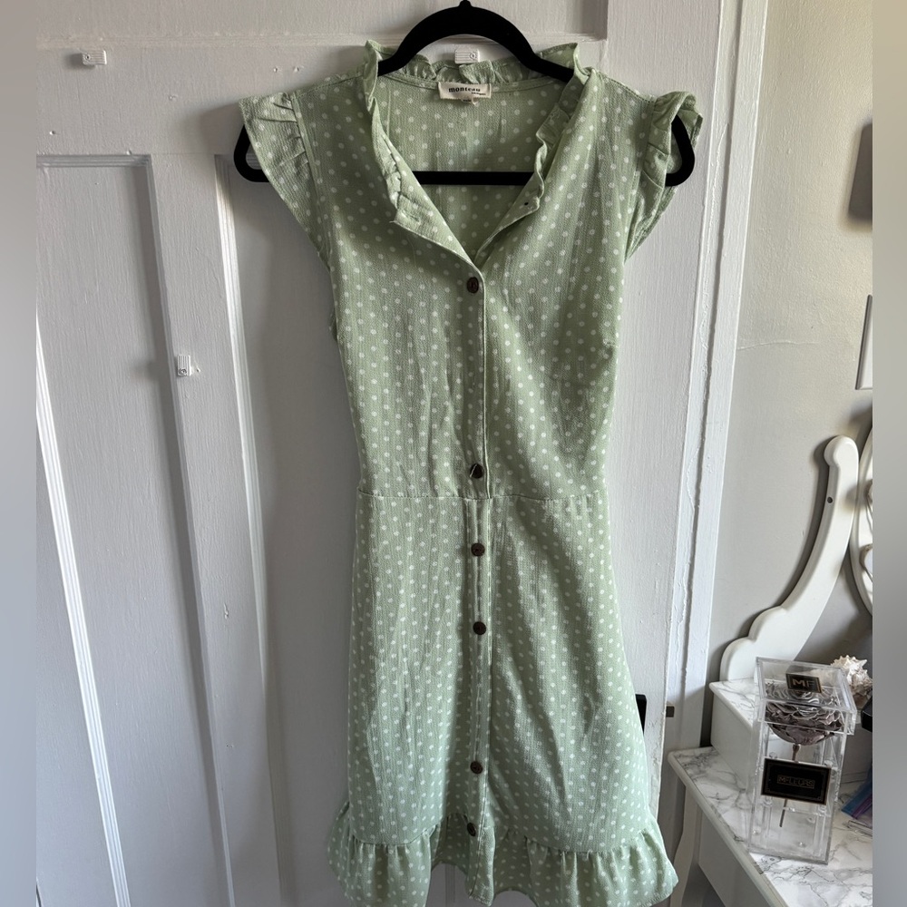 SOLD - Monteau - Polka Dot Dress - M
